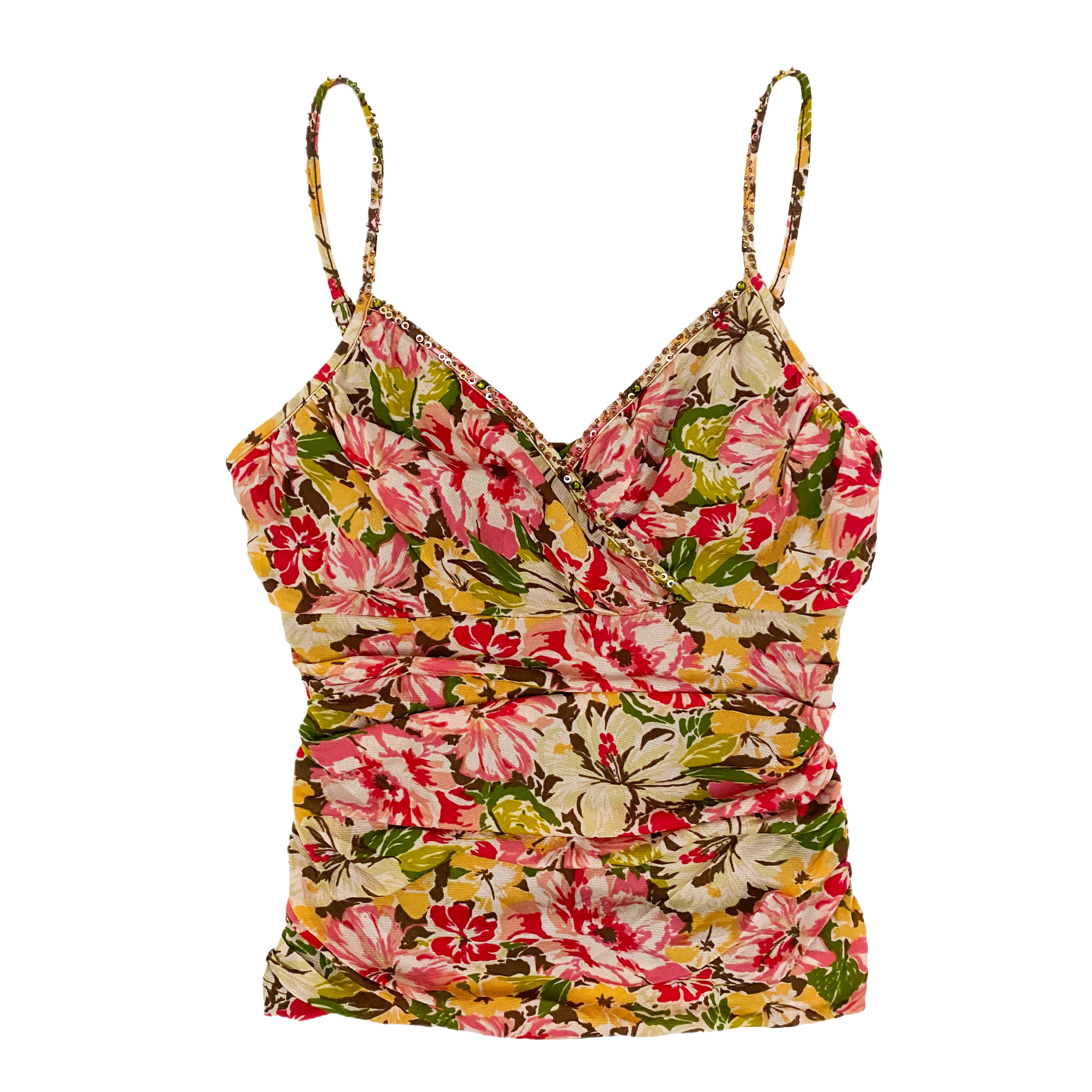 Floral Mesh Embellished Cami (S)