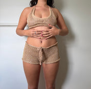 Gold Sequin Mini Shorts (XS-2XL)