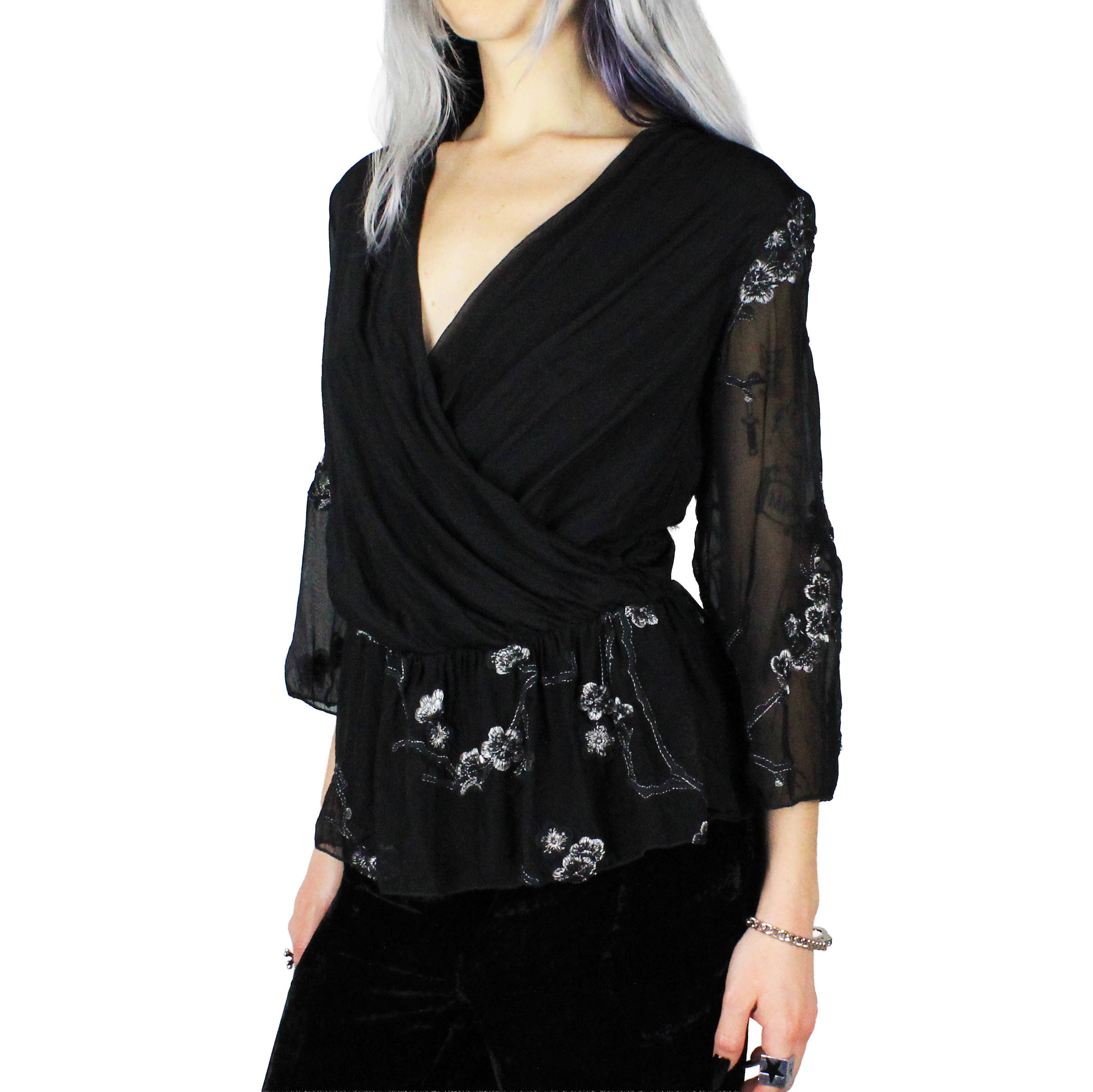 Italian Silk Y2K Top (M/L)