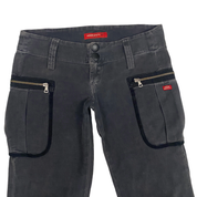 Miss Sixty 2000s Low Rise Cargo Zip Jeans (S)