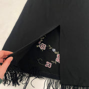 2000's Knit Fringe Midi Skirt (S)