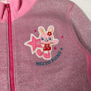 Mezzo Piano Sparkly Mock Neck Zip Up (XS)