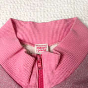 Mezzo Piano Sparkly Mock Neck Zip Up (XS)