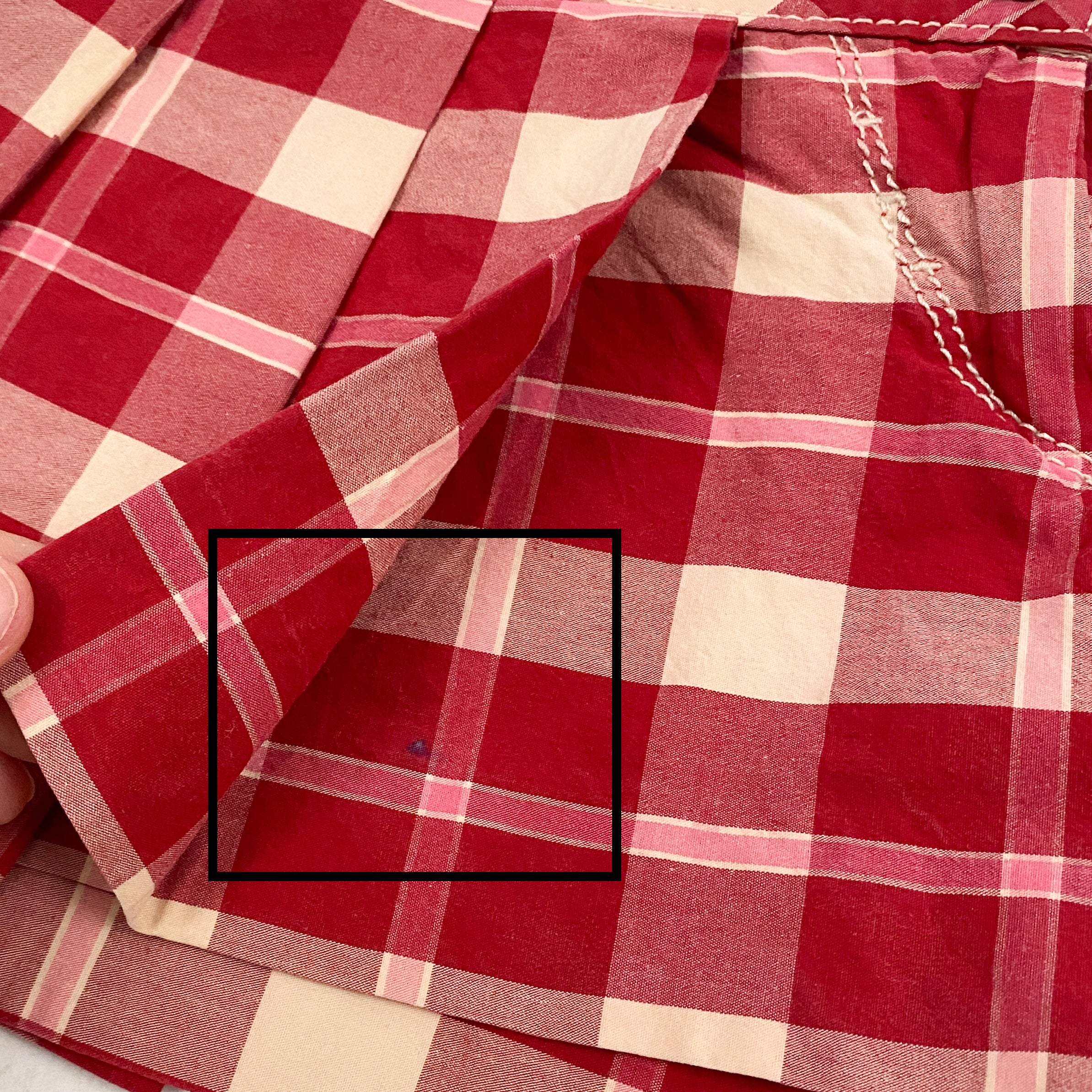 Miss Sixty 2000s Red Plaid Pleated Micro Shorts (XS/S)