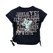 Angel Blue Graphic Baby Tee (XS)