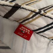 Miss Sixty 2000s Low Rise Brown + Tan Striped Flare Pants (XS/S)