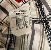 Miss Sixty 2000s Low Rise Brown + Tan Striped Flare Pants (XS/S)