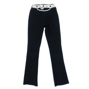 Y2K Black + White Cut Out Stretch Pants (XS)