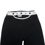 Y2K Black + White Cut Out Stretch Pants (XS)