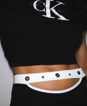 Y2K Black + White Cut Out Stretch Pants (XS)