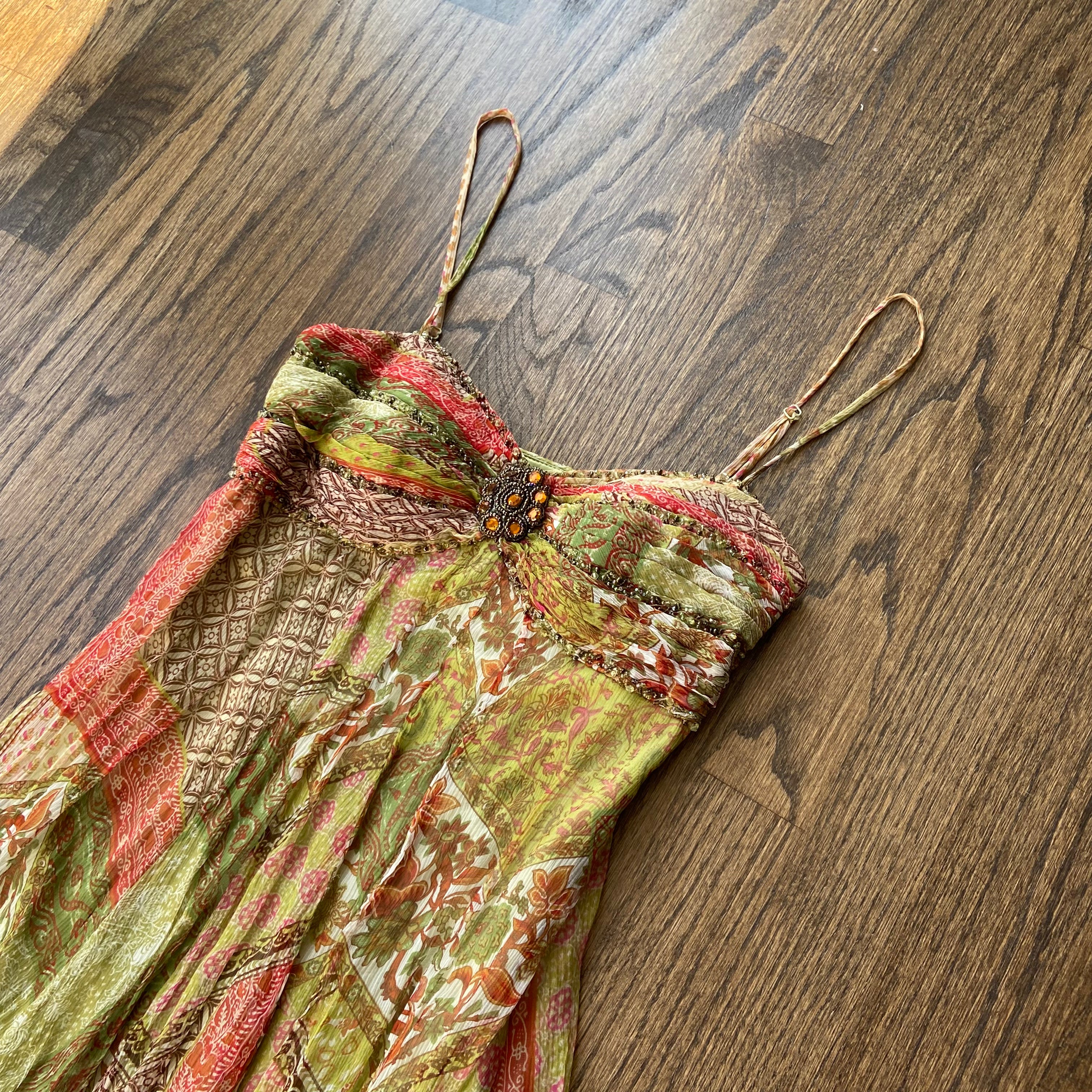 Sue Wong 2000s Silk Beaded Fairy Dress (XS)