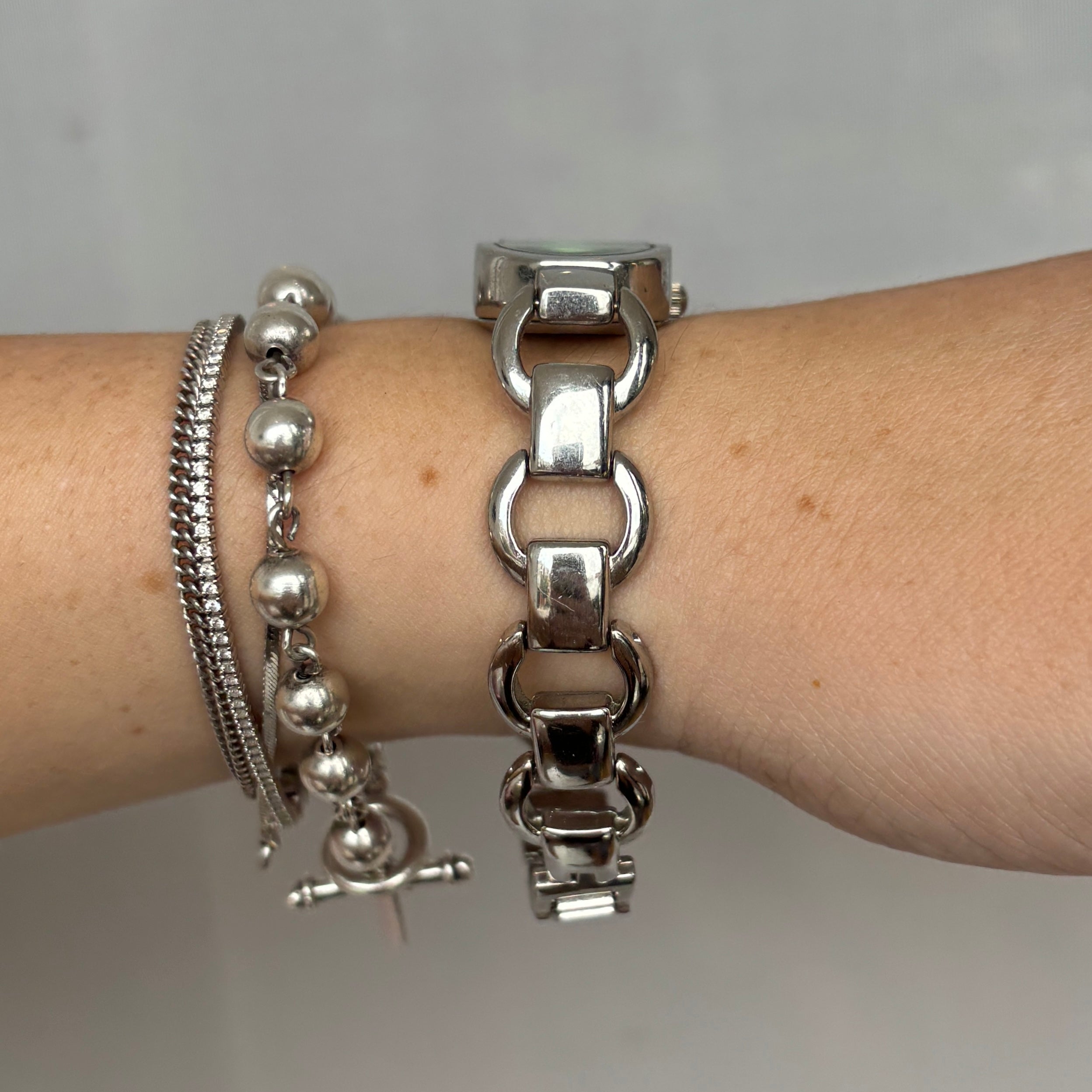 Y2K Metallic Lime Cyber Watch