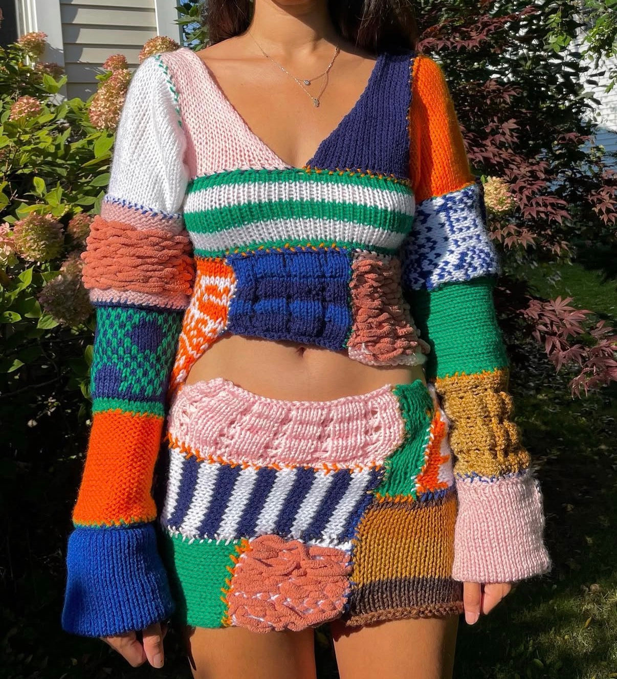 Patchwork Mini Skirt (XS-2XL)
