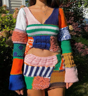 Patchwork Mini Skirt (XS-2XL)