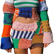 Patchwork Mini Skirt (XS-2X)
