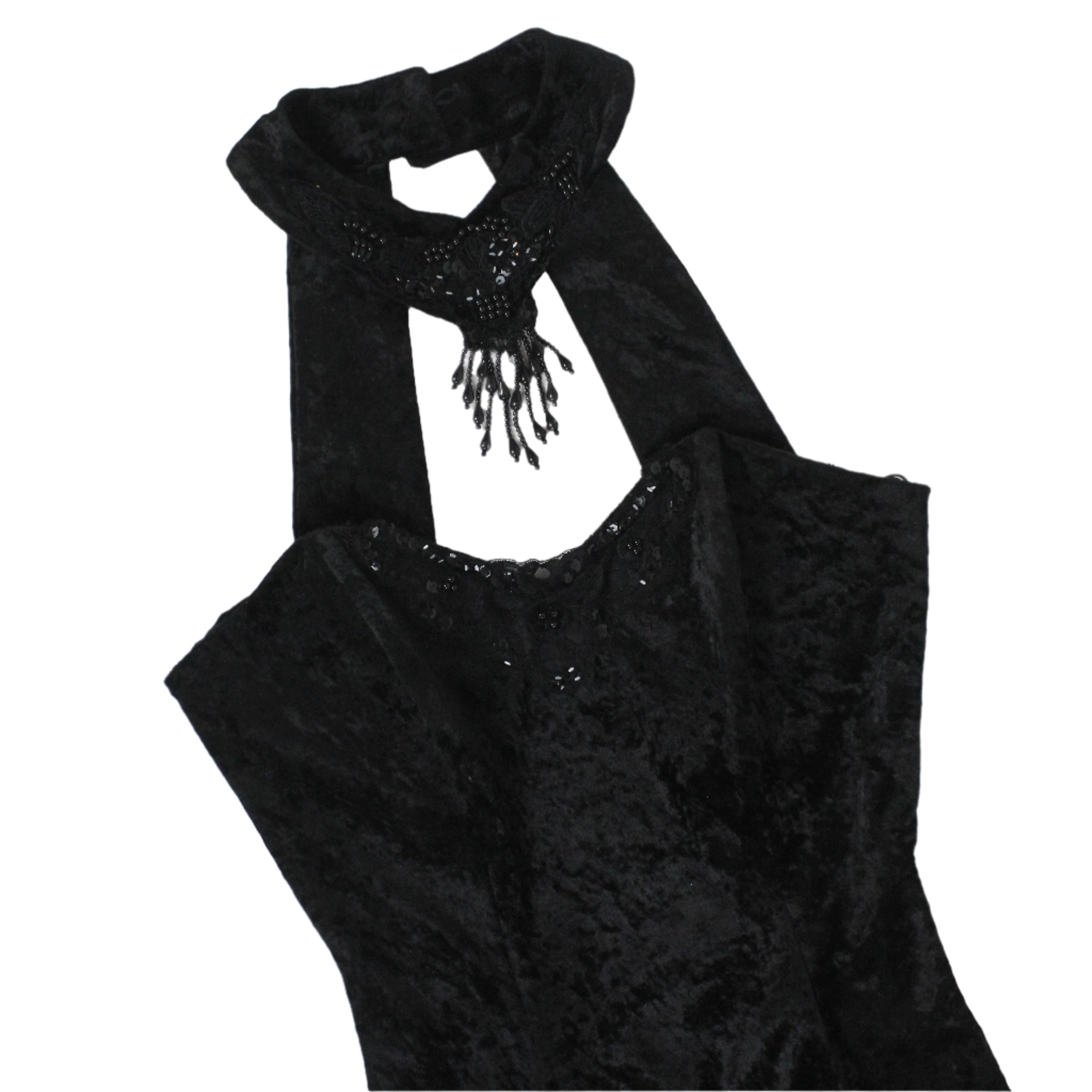 90s Crushed Velvet Gown (S)