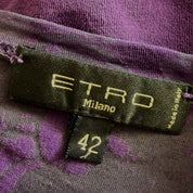 Etro Sheer Purple Mesh Burnout Top (M)