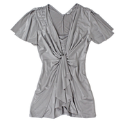 00s Silver Micro Mini Dress (XS)