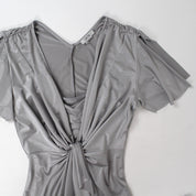 00s Silver Micro Mini Dress (XS)