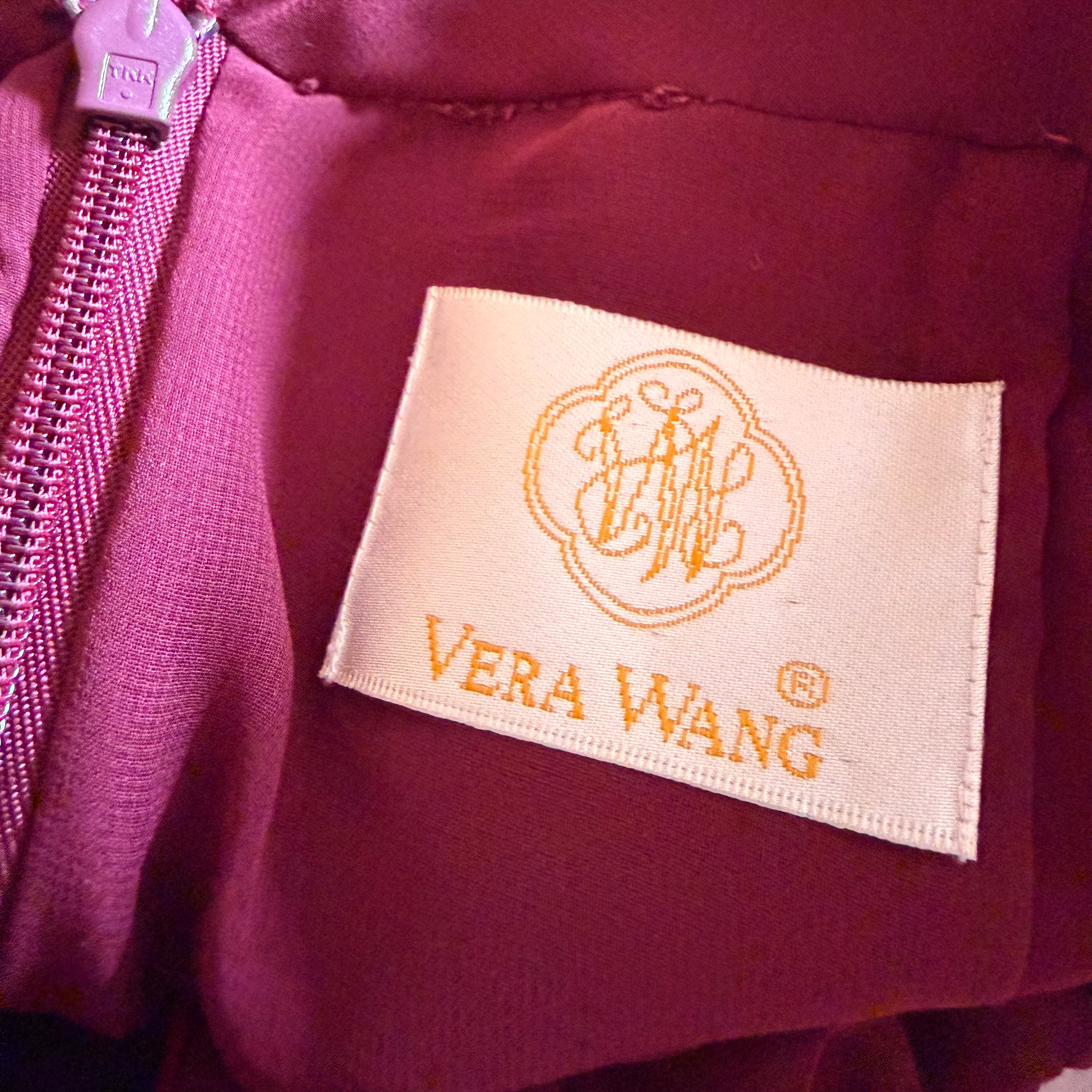 Vera Wang Burgundy & Red Beaded Gown (S/M)