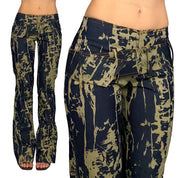 Y2K Splatter Split Hem Pants (S)