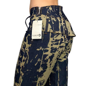Y2K Splatter Split Hem Pants (S)