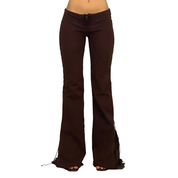 2000s H. Starlet Brown Scrunch Butt Low Rise Flare Pants (S/M)