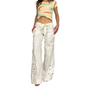 Diesel White Low Rise Utility Tech Pants (S/M)