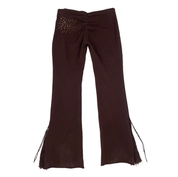 2000s H. Starlet Brown Scrunch Butt Low Rise Flare Pants (S/M)