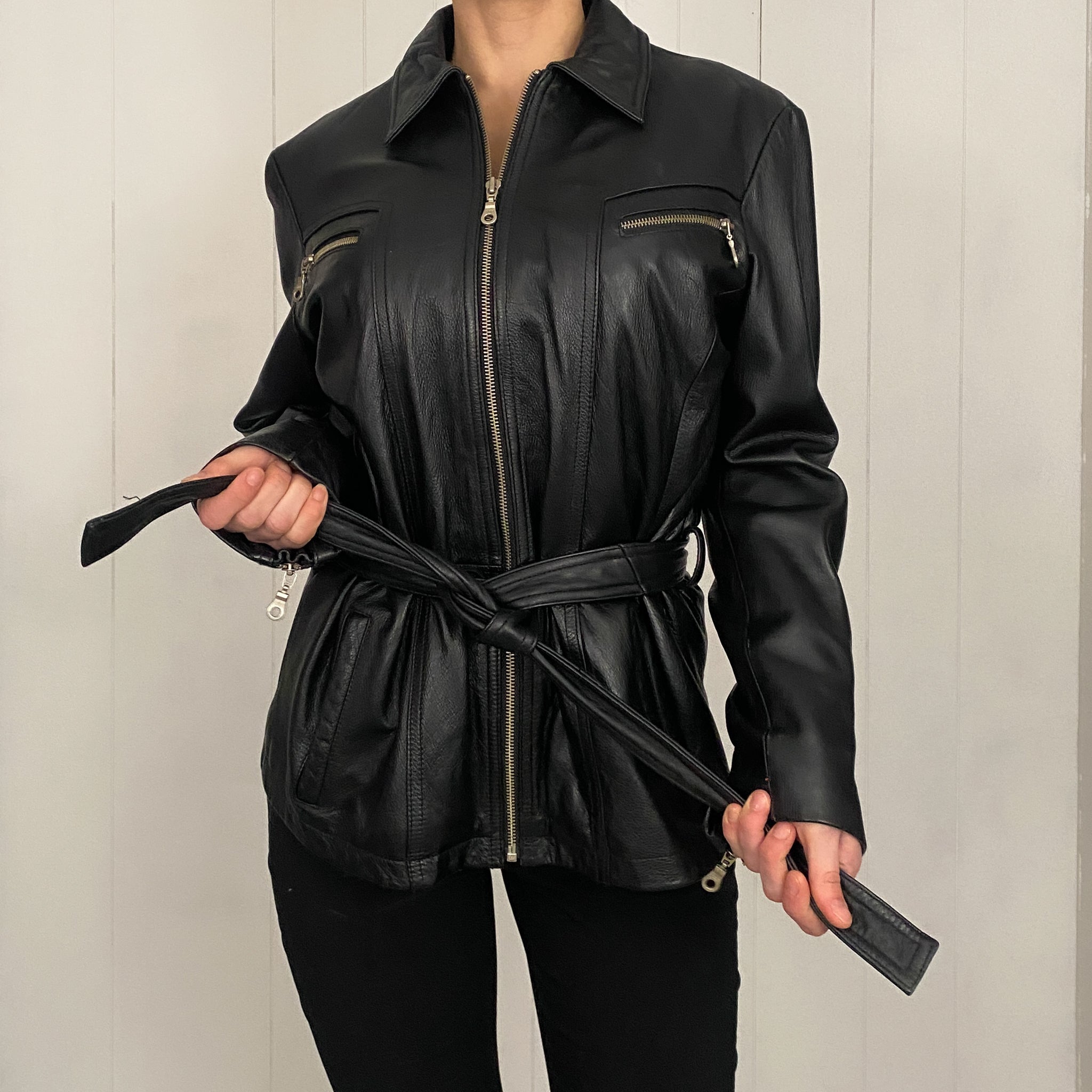 Wilsons Leather Maxima Belted Jacket (M/L)
