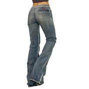 Miss Sixty 2000s Low Rise Bleached Flare Jeans (S)