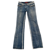 Miss Sixty 2000s Low Rise Bleached Flare Jeans (S)