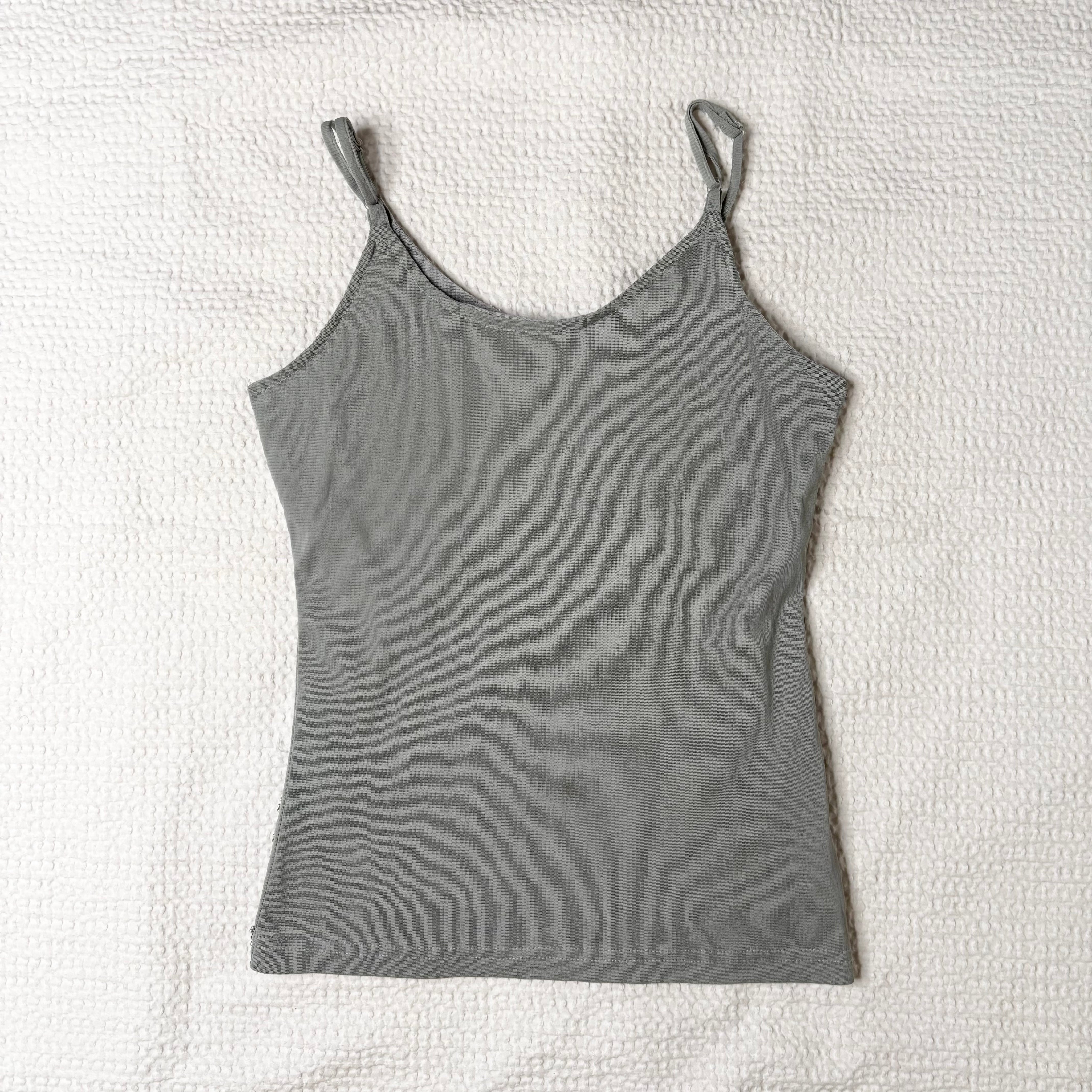 Beaded Butterfly Micro Mesh Tank Top (S)