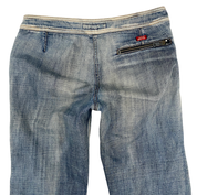 Miss Sixty 2000s Low Rise Bleached Flare Jeans (S)