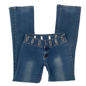 Max Studio 2000s Grommet Waistband Low Rise Flare Jeans (XS)