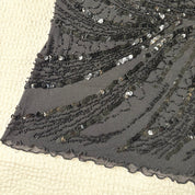 Beaded Swirl Micro Mesh Tank Top (S)