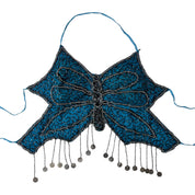 Beaded Backless Butterfly Halter Top (S-M)