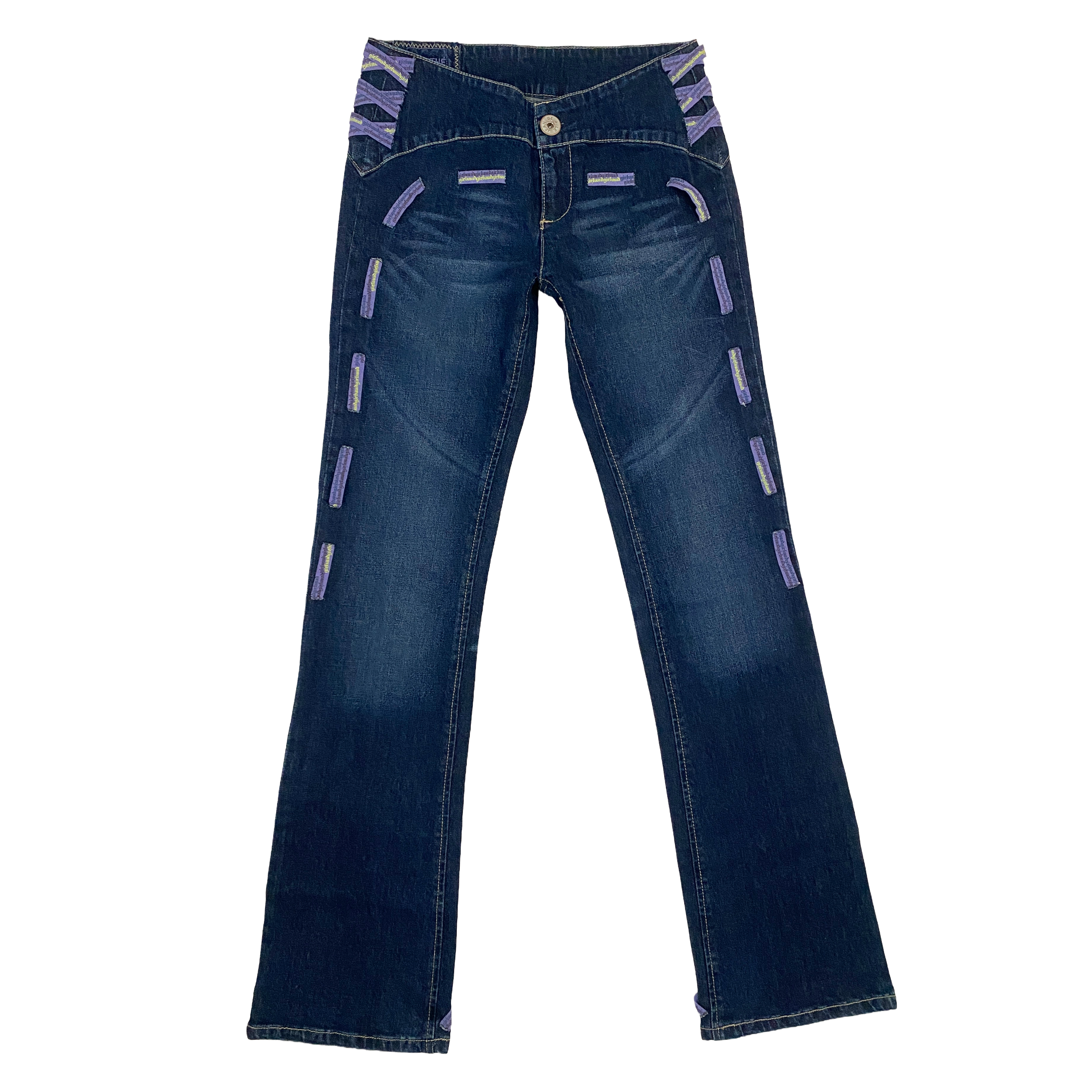 Marithe Francois Girbaud 2000s Ribbon Flare Jeans (S/M)