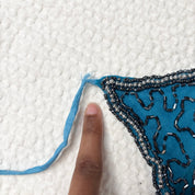 Beaded Backless Butterfly Halter Top (S-M)