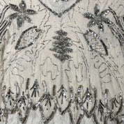 80s Silk Beaded Sequin Blouse (S-M)