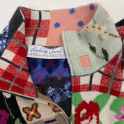 Italian Cashmere Patchwork Double Zip Sweater (L)