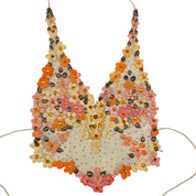 Ema Savahl Vintage Hand-Painted 3D Embellished Flower Top (S/M)