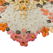 Ema Savahl Vintage Hand-Painted 3D Embellished Flower Top (S/M)