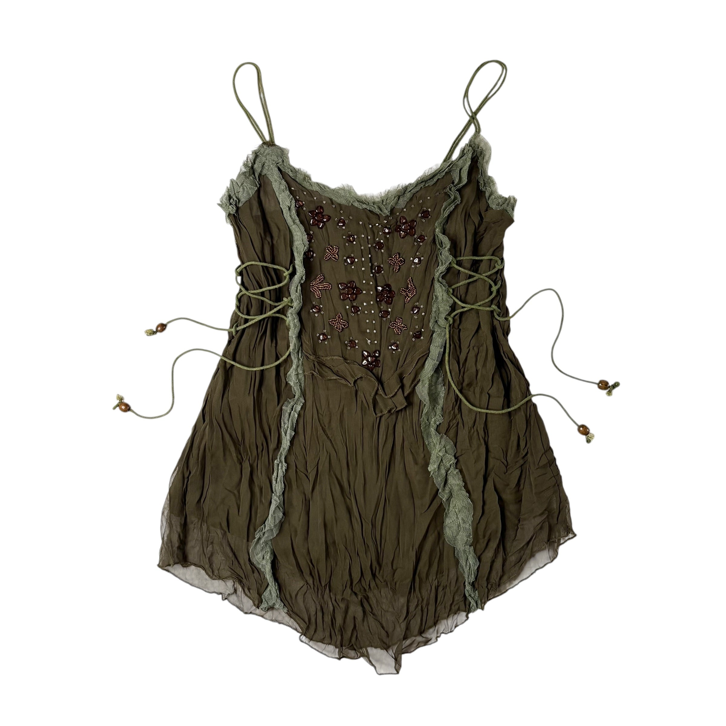 Beaded Fairy Lace-up Tank (S)