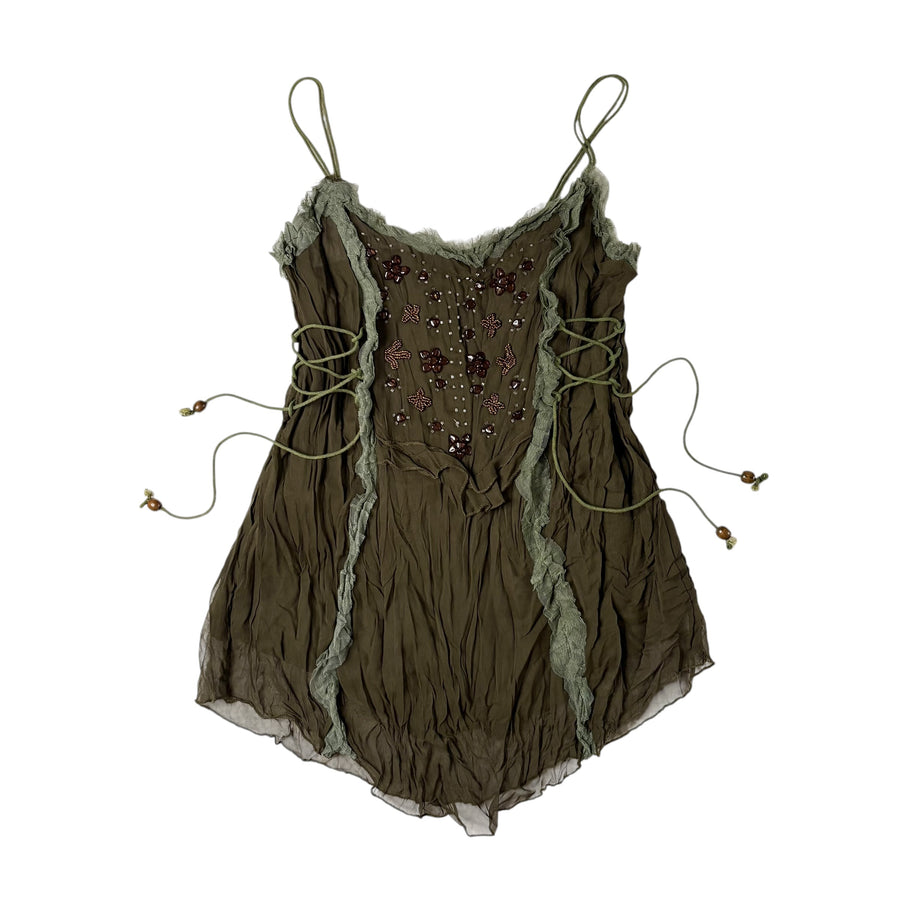 Beaded Fairy Lace-up Tank (S)