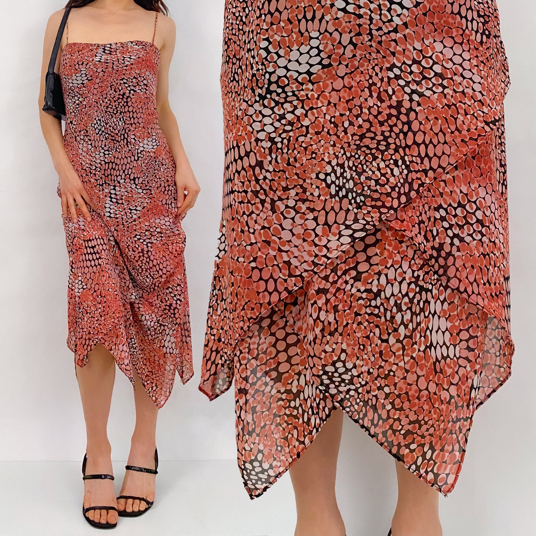 Laundry Asymmetrical Floral Midi Dress - Small