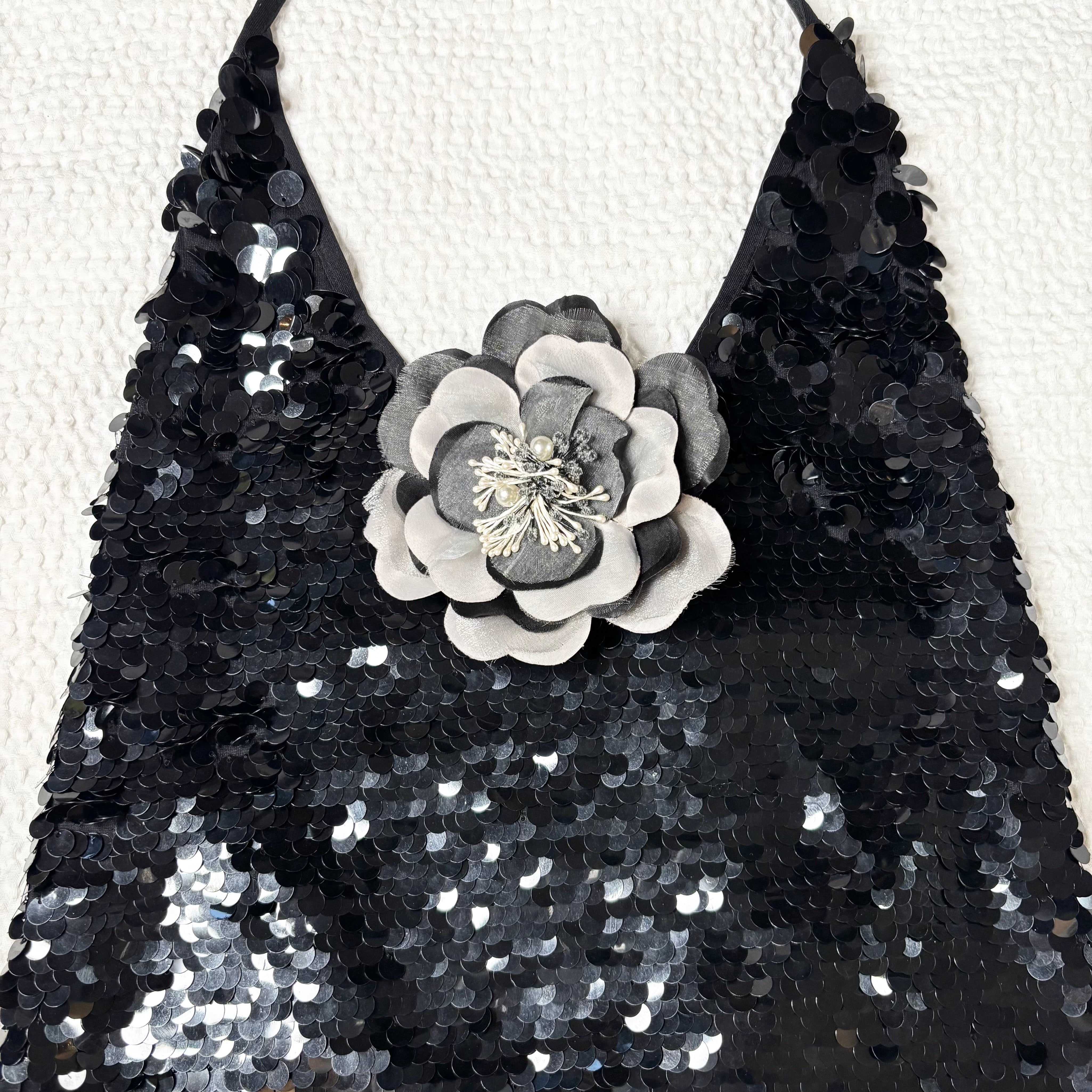 Sequin Embellished Halter Top (S)