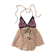 Fairy Sequin Applique Babydoll Halter Top (S)