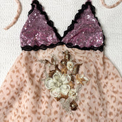 Fairy Sequin Applique Babydoll Halter Top (S)