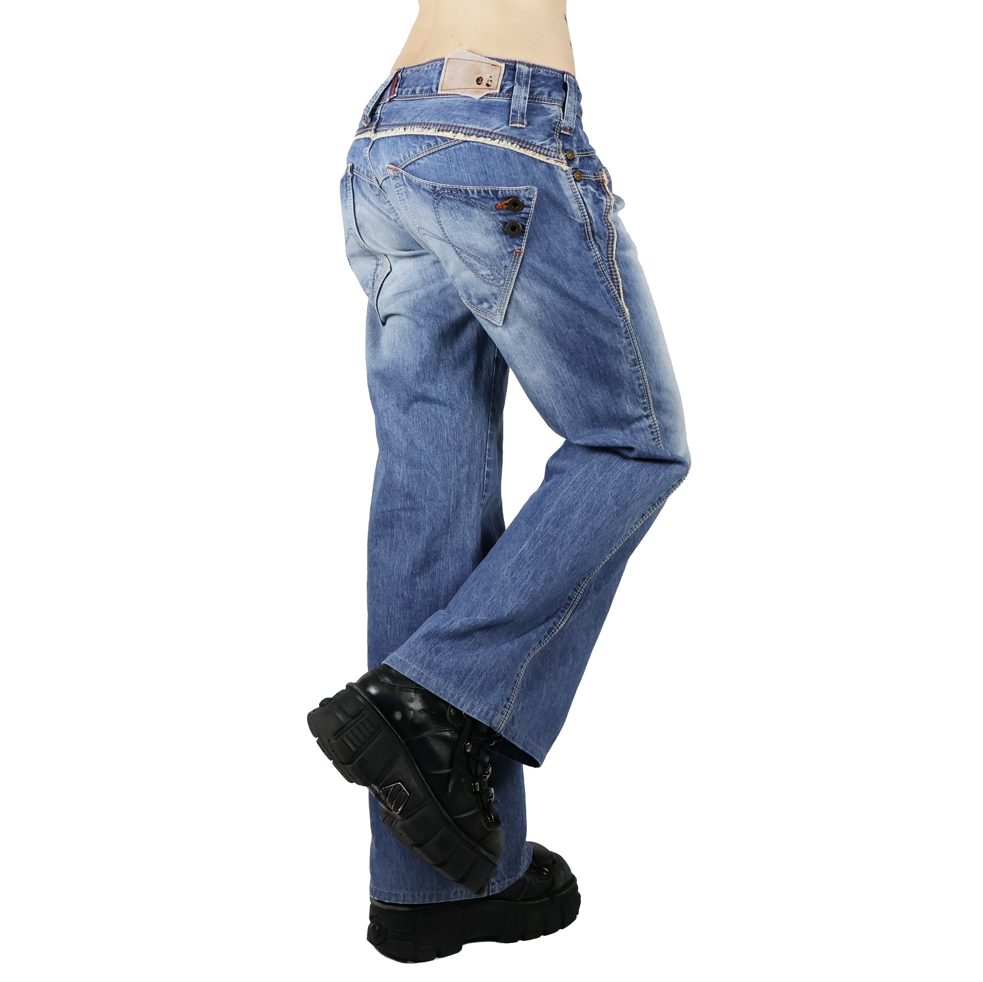 Y2K Japanese Flare Jeans (S)